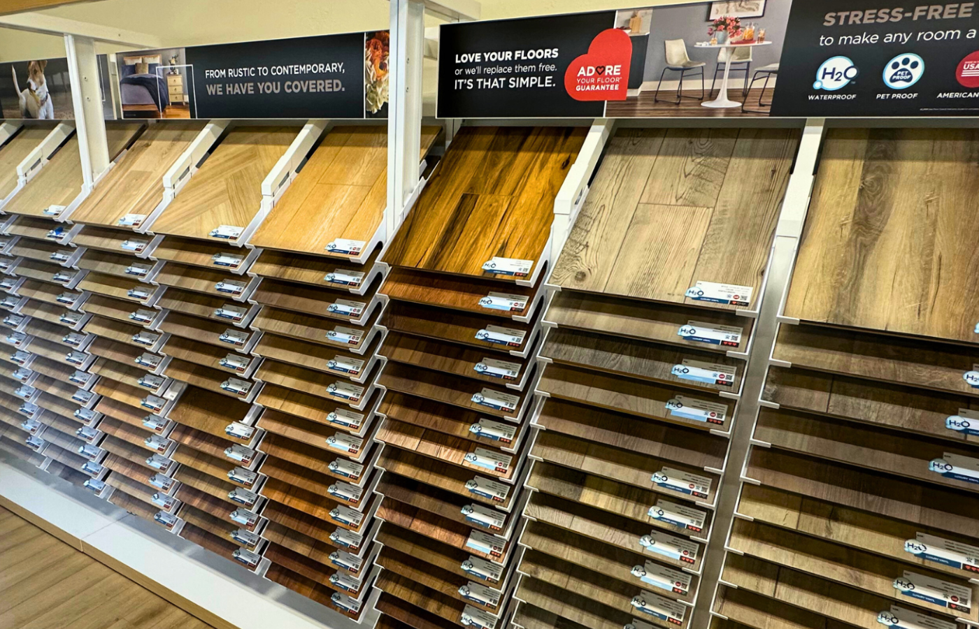 waterproof flooring display