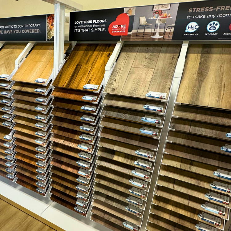 waterproof flooring display