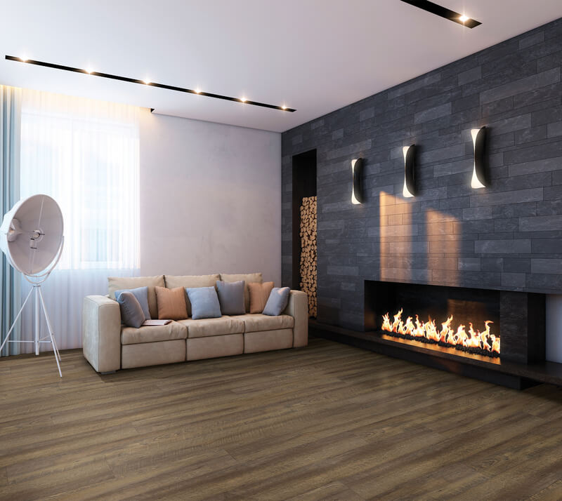 Living room hardwood floor
