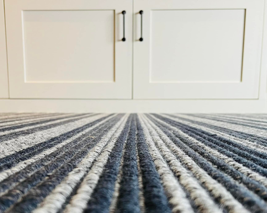 Carpet installation closeup