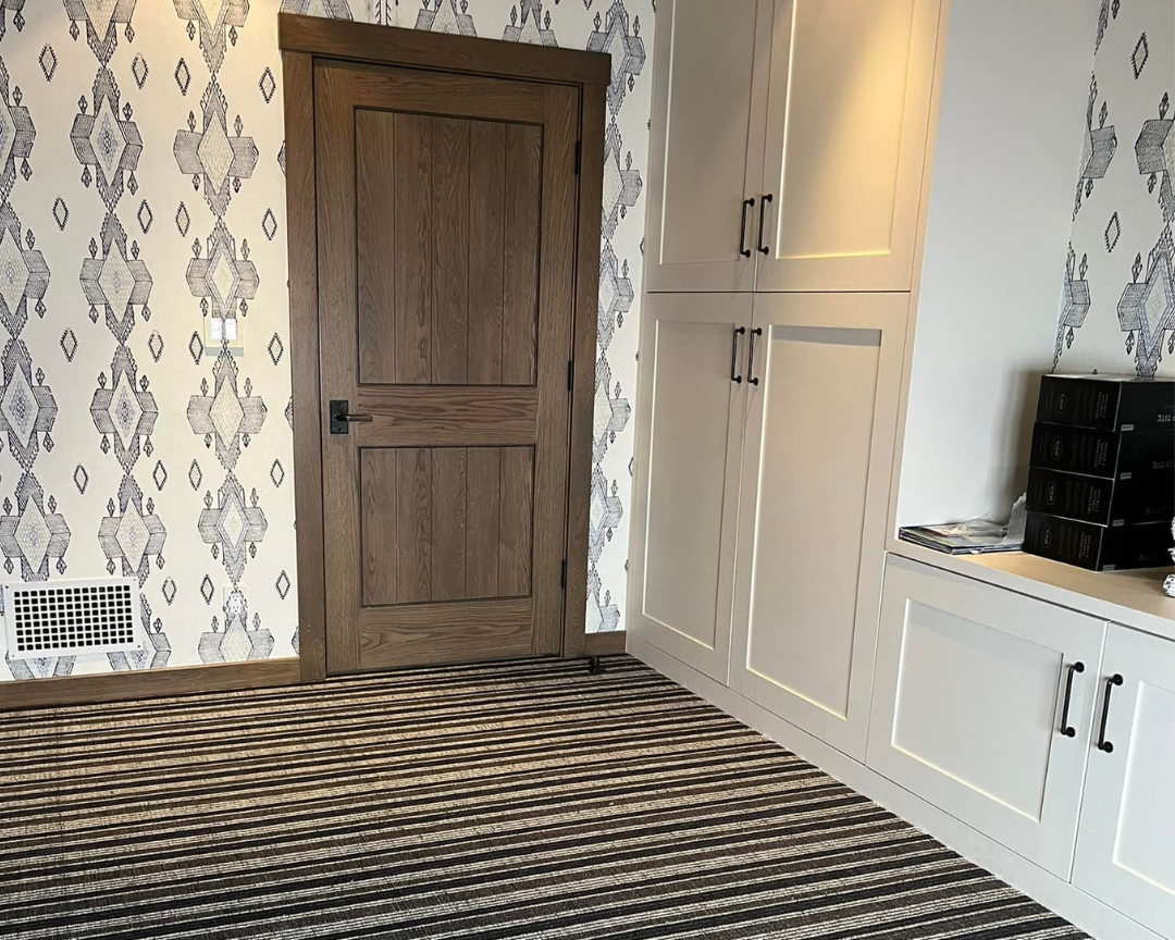 Carpet installation in office