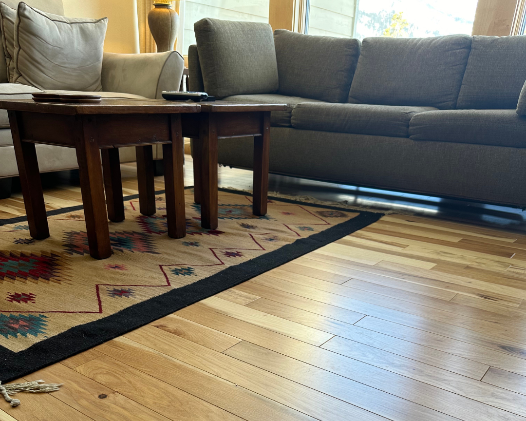 Hardwood installation in living room