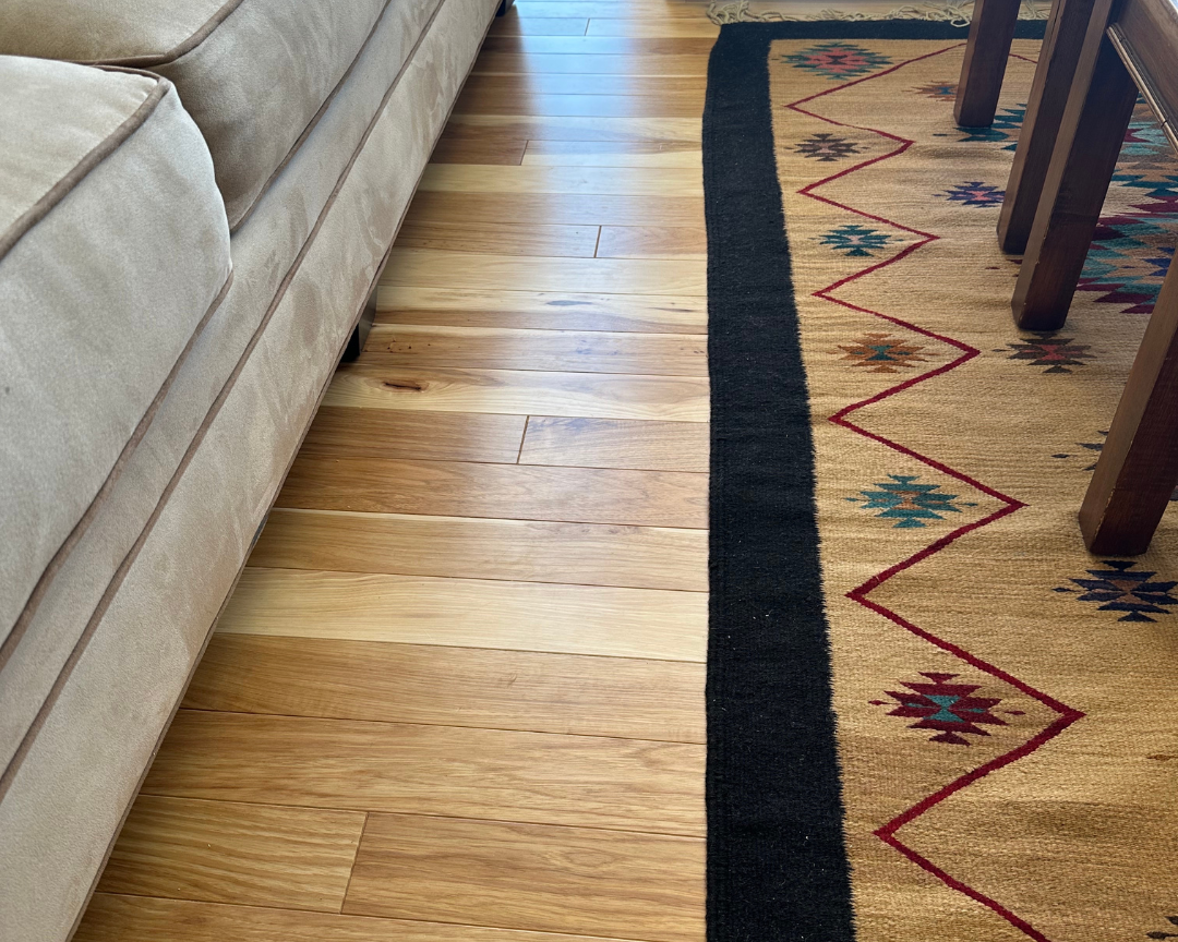 Hardwood installation in living room