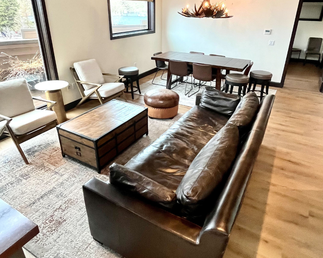 Hardwood installation in living room