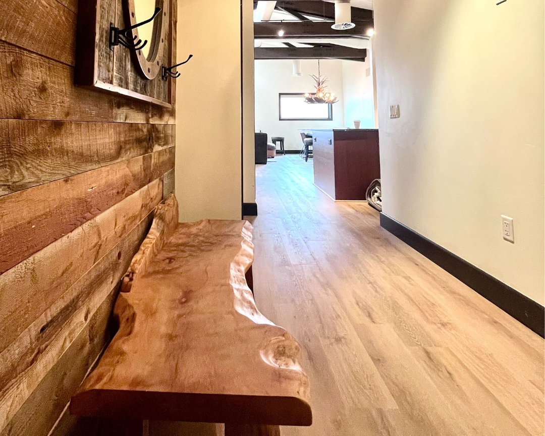 Hardwood installation in hallway