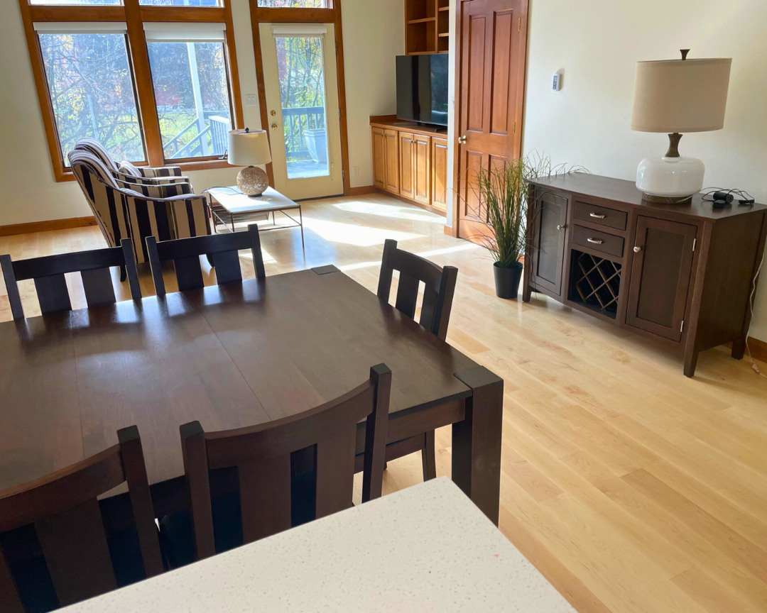 wood flooring installation in living room